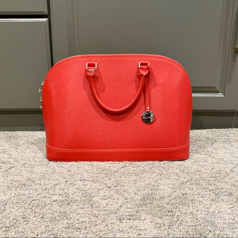 Pulicati handbag/satchel - vibrant red color.